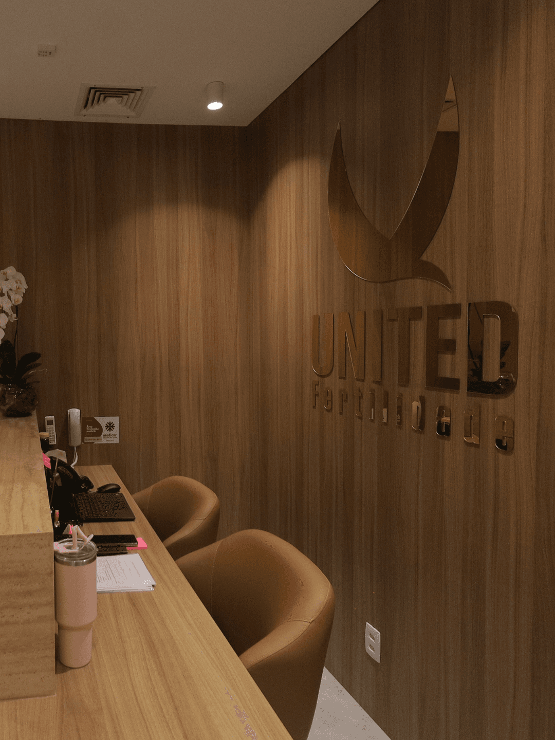 Recepção da clínica United Fertilidade